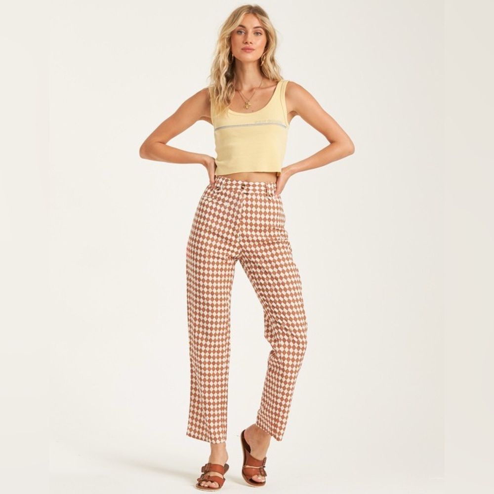 Billabong Work Waves Check Trousers checkered print